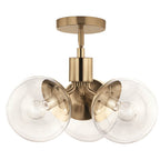 Kichler Lighting 52700CPZCLR Champagne Bronze Silvarious 16.5 Inch 3 Light Convertible Pendant With Clear Glass In Champagne Bronze Image 1