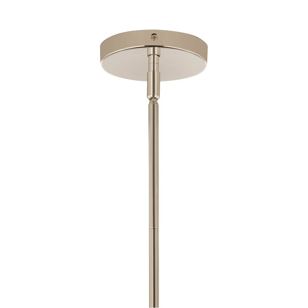 Kichler Lighting Silvarious 16.5 Inch 3 Light Convertible Pendant With Clear Glass In Polished Nickel