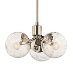 Kichler Lighting Silvarious 16.5 Inch 3 Light Convertible Pendant With Clear Crackled Glass In Polished Nickel