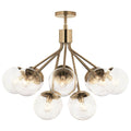 Kichler Lighting 52701CPZCLR Champagne Bronze Silvarious 30 Inch 12 Light Convertible Chandelier With Clear Glass In Champagne Bronze Image 1