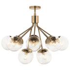 Kichler Lighting 52701CPZCLR Champagne Bronze Silvarious 30 Inch 12 Light Convertible Chandelier With Clear Glass In Champagne Bronze Image 1