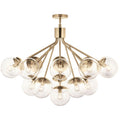 Kichler Lighting 52702CPZCLR Champagne Bronze Silvarious 38 Inch 16 Light Convertible Chandelier With Clear Glass In Champagne Bronze Image 1