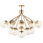 Kichler Lighting 52702CPZCLR Champagne Bronze Silvarious 38 Inch 16 Light Convertible Chandelier With Clear Glass In Champagne Bronze Image 1