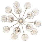 Kichler Lighting 52702PN Polished Nickel Silvarious 38 Inch 16 Light Convertible Chandelier With Clear Crackled Glass In Polished Nickel Image 3