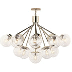 Kichler Lighting Silvarious 38 Inch 16 Light Convertible Chandelier With Clear Glass In Polished Nickel