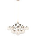 Kichler Lighting 52702PNCLR Polished Nickel Silvarious 38 Inch 16 Light Convertible Chandelier With Clear Glass In Polished Nickel Image 1