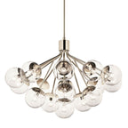 Kichler Lighting 52702PNCLR Polished Nickel Silvarious 38 Inch 16 Light Convertible Chandelier With Clear Glass In Polished Nickel Image 6