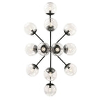 Kichler Lighting 52703BKCLR Black Silvarious 48 Inch 12 Light Linear Convertible Chandelier With Clear Glass In Black Image 3