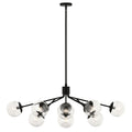 Kichler Lighting 52703BKCLR Black Silvarious 48 Inch 12 Light Linear Convertible Chandelier With Clear Glass In Black Image 1
