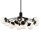Kichler Lighting 52703BKCLR Black Silvarious 48 Inch 12 Light Linear Convertible Chandelier With Clear Glass In Black Image 6