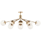 Kichler Lighting Silvarious 48 Inch 12 Light Linear Convertible Chandelier With Clear Glass In Champagne Bronze