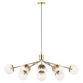 Kichler Lighting 52703CPZCLR Champagne Bronze Silvarious 48 Inch 12 Light Linear Convertible Chandelier With Clear Glass In Champagne Bronze Image 1