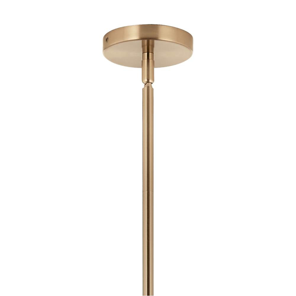 Kichler Lighting 52703CPZ Champagne Bronze Silvarious 48 Inch 12 Light Linear Convertible Chandelier With Clear Crackled Glass In Champagne Bronze Image 9