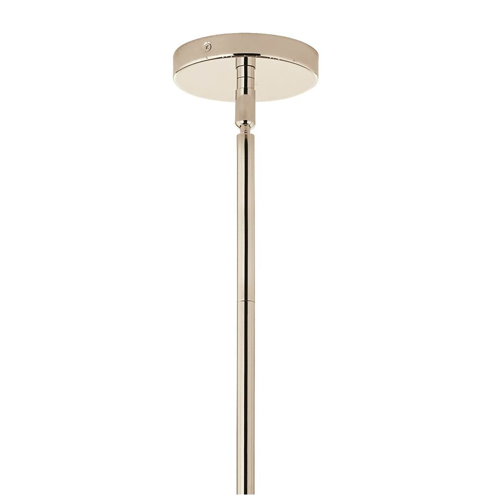 Kichler Lighting 52703PNCLR Polished Nickel Silvarious 48 Inch 12 Light Linear Convertible Chandelier With Clear Glass In Polished Nickel Image 3