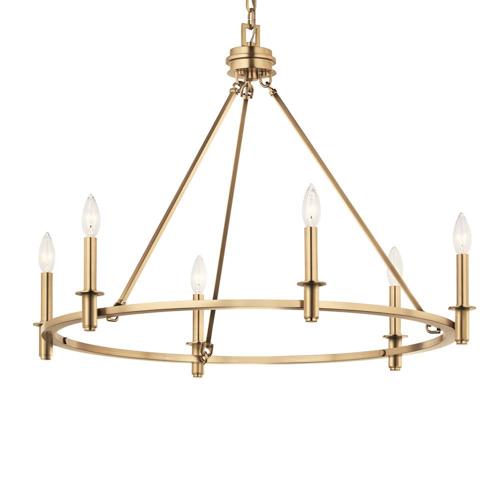 Kichler Lighting 52705CPZ Champagne Bronze Carrick 32.25 Inch 6 Light Chandelier In Champagne Bronze Image 6