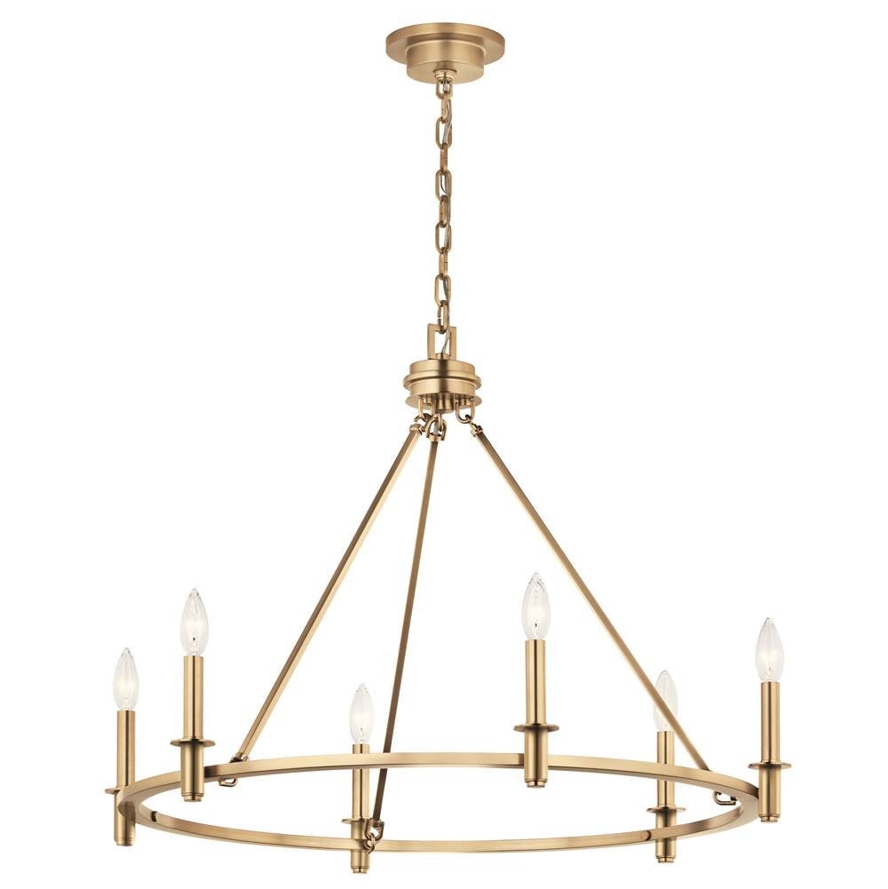 Kichler Lighting 52705CPZ Champagne Bronze Carrick 32.25 Inch 6 Light Chandelier In Champagne Bronze Image 1