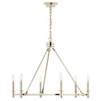 Kichler Lighting Carrick 32.25 Inch 6 Light Chandelier In Polished Nickel