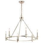 Kichler Lighting 52705PN Polished Nickel Carrick 32.25 Inch 6 Light Chandelier In Polished Nickel Image 1