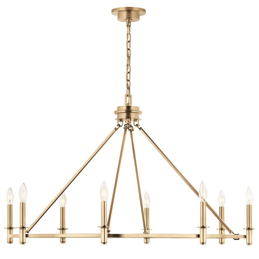 Kichler Lighting Carrick 40.75 Inch 8 Light Chandelier In Champagne Bronze