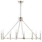 Kichler Lighting Carrick 40.75 Inch 8 Light Chandelier In Polished Nickel