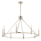 Kichler Lighting 52706PN Polished Nickel Carrick 40.75 Inch 8 Light Chandelier In Polished Nickel Image 1