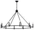 Kichler Lighting 52707BK Black Carrick 54.25 Inch 10 Light Chandelier In Black Image 1