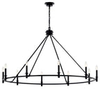 Kichler Lighting 52707BK Black Carrick 54.25 Inch 10 Light Chandelier In Black Image 1