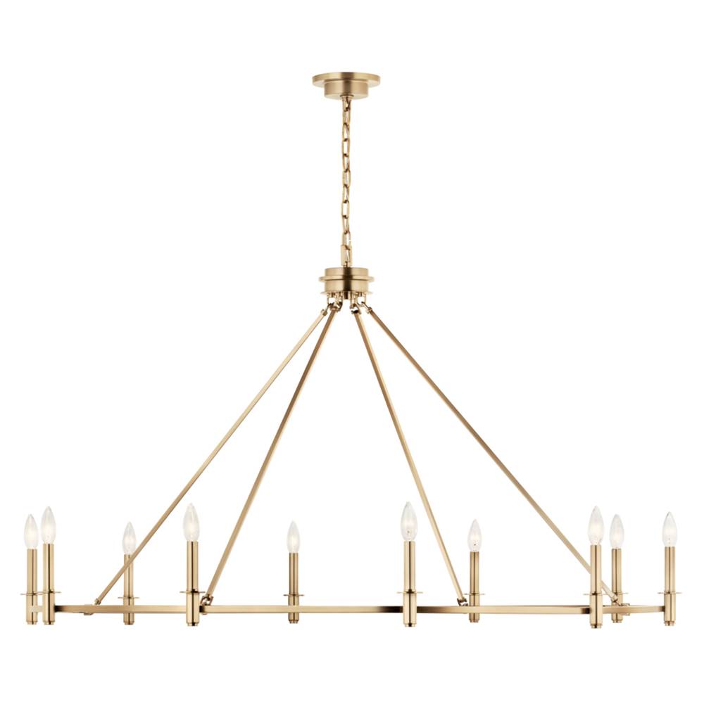 Kichler Lighting Carrick 54.25 Inch 10 Light Chandelier In Champagne Bronze