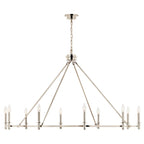 Kichler Lighting Carrick 54.25 Inch 10 Light Chandelier In Polished Nickel