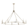 Kichler Lighting 52707PN Polished Nickel Carrick 54.25 Inch 10 Light Chandelier In Polished Nickel Image 1