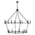 Kichler Lighting Carrick 54.25 Inch 18 Light 2-tier Chandelier In Black