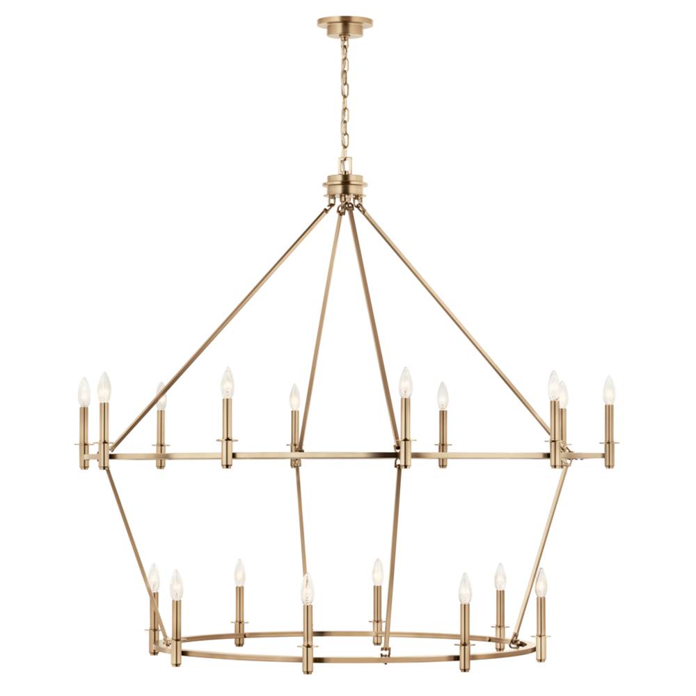 Kichler Lighting Carrick 54.25 Inch 18 Light 2-tier Chandelier In Champagne Bronze