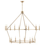 Kichler Lighting Carrick 54.25 Inch 18 Light 2-tier Chandelier In Champagne Bronze