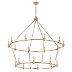 Kichler Lighting 52708CPZ Champagne Bronze Carrick 54.25 Inch 18 Light 2-tier Chandelier In Champagne Bronze Image 1