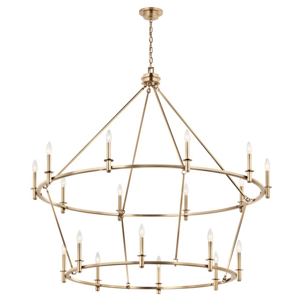 Kichler Lighting 52708CPZ Champagne Bronze Carrick 54.25 Inch 18 Light 2-tier Chandelier In Champagne Bronze Image 1