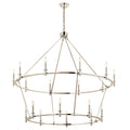 Kichler Lighting 52708PN Polished Nickel Carrick 54.25 Inch 18 Light 2-tier Chandelier In Polished Nickel Image 1