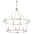 Kichler Lighting 52708PN Polished Nickel Carrick 54.25 Inch 18 Light 2-tier Chandelier In Polished Nickel Image 1