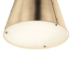 Kichler Lighting 52710CPZ Champagne Bronze Etcher 13 Inch 1 Light Pendant With Etched Painted White Glass Diffuser In Champagne Bronze Image 3