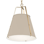 Kichler Lighting 52711GRG Greige Etcher 18 Inch 2 Light Pendant With Satin Etched White Glass Diffuser In Greige And Champagne Bronze Image 6