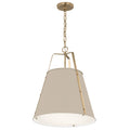 Kichler Lighting 52711GRG Greige Etcher 18 Inch 2 Light Pendant With Satin Etched White Glass Diffuser In Greige And Champagne Bronze Image 1