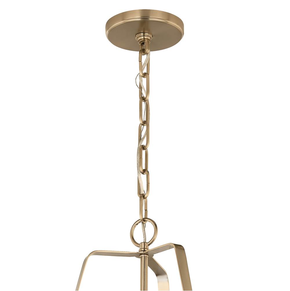 Kichler Lighting 52711HGN  Etcher 18 Inch 2 Light Pendant With Satin Etched White Glass Diffuser In Heritage Green And Champagne Bronze Image 5