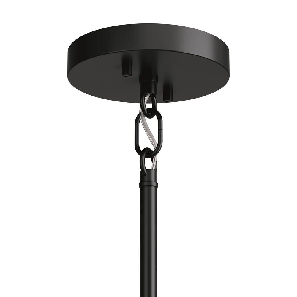 Kichler Lighting 52716BK Black Madden 20 Inch 4 Light Convertible Chandelier In Black Image 3