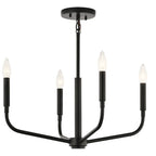 Kichler Lighting 52716BK Black Madden 20 Inch 4 Light Convertible Chandelier In Black Image 6