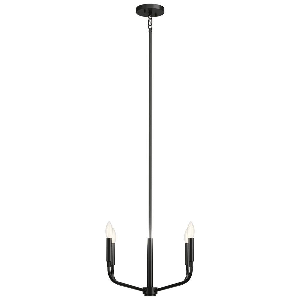 Kichler Lighting Madden 20 Inch 4 Light Convertible Chandelier In Black