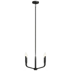 Kichler Lighting Madden 20 Inch 4 Light Convertible Chandelier In Black