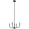 Kichler Lighting 52716BK Black Madden 20 Inch 4 Light Convertible Chandelier In Black Image 1