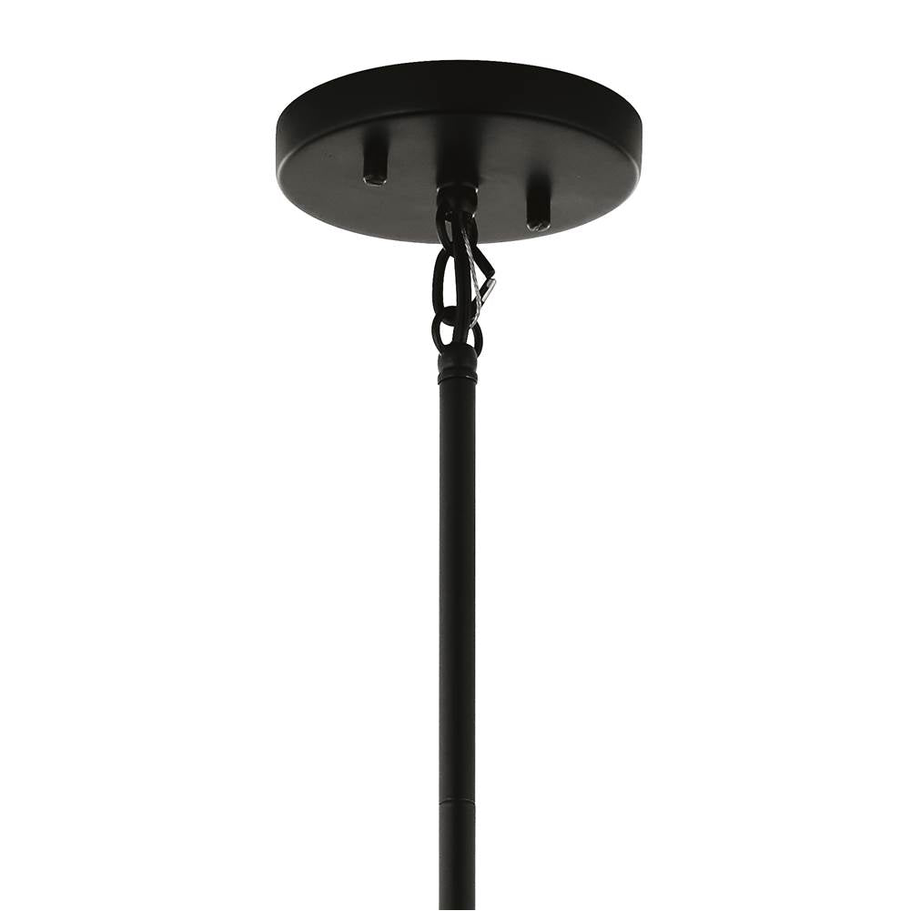 Kichler Lighting 52716BK Black Madden 20 Inch 4 Light Convertible Chandelier In Black Image 4