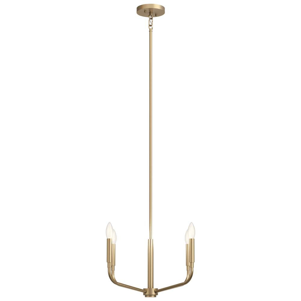 Kichler Lighting Madden 20 Inch 4 Light Convertible Chandelier In Champagne Bronze