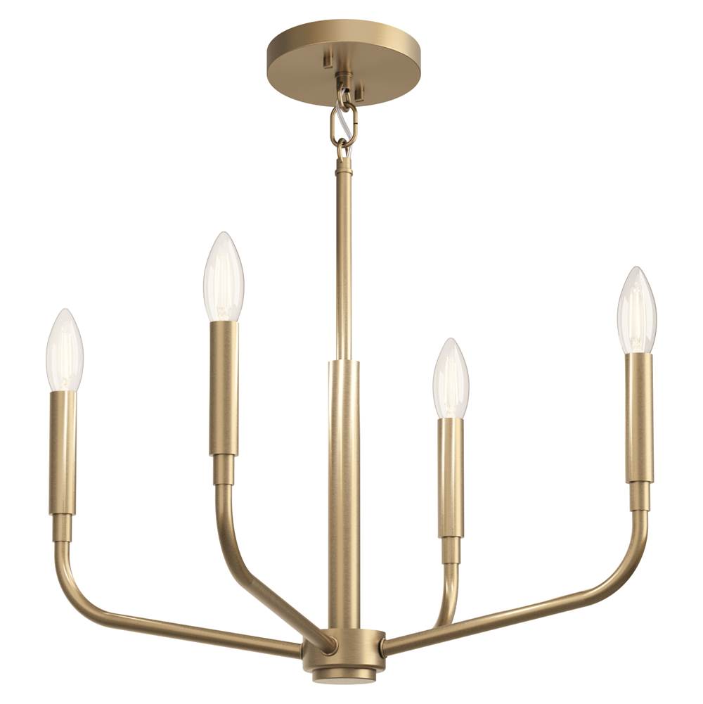 Kichler Lighting 52716CPZ Champagne Bronze Madden 20 Inch 4 Light Convertible Chandelier In Champagne Bronze Image 2
