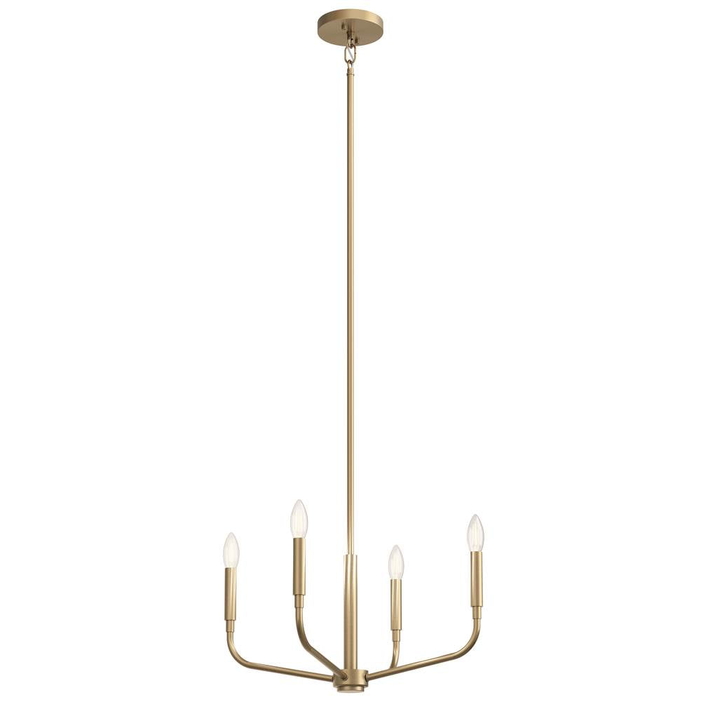 Kichler Lighting 52716CPZ Champagne Bronze Madden 20 Inch 4 Light Convertible Chandelier In Champagne Bronze Image 1